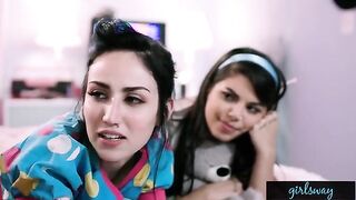 Retro Sleepover with the hot college girls Gina Valentina and Gianna Dior