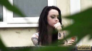 Pascal White dominates the savaged Alessa, a British beauty known for her tattoos and rough play preferences