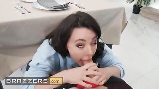 Whitney Wright fucks with a guy in the restaurant, showcasing her seductive charm