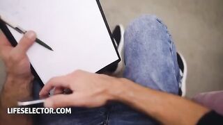 Sporty teen Veronica Leal fucks the casting agent in hardcore POV action
