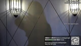 High heels and stockings video with dark black apple theme and creampie action