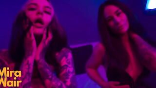 Two girls in a dress want to have fun with you today
