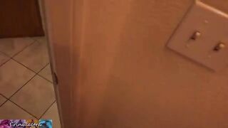 The stepson got caught masturbating while his stepmom was getting ready for bed