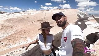 Petite babe got banged at home after public blowjob