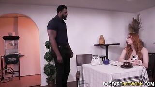 Redhead hottie Madison Morgan gets pounded by BBC