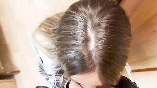 The cute girl fucks with a courier for her husband’s sake