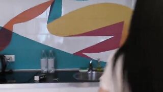 Skinny Asian skater girl savored my fat balls and pussy