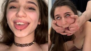 Cute girl looks decent in public but she is a slut in bed