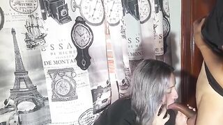 The very unfaithful girl has sex with her stepbrother while talking to her boyfriend on the phone