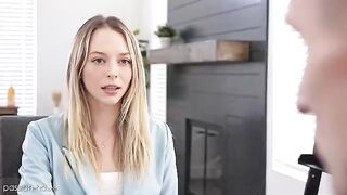 Skinny Lily Larimar gets fucked hard to get the job