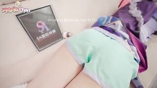 Thick Thighs Lewd Massage Qiqi Gets Her Pussy Full of Cum in 60fps