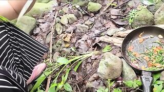 A viral video of a single mom cooking wild ferns and getting intimate in the river