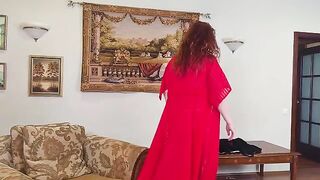 A chubby step mom seduced her stepson to fuck her in ass