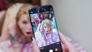 College sorority babes face fuck and share BBC in intense action