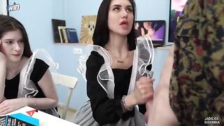 The labor teacher fucked two students in the classroom