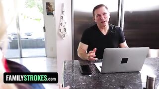 Pervert stepdad seduces his stepdaughter to fuck