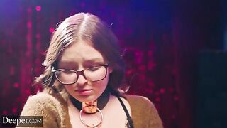 The timid Leana is leashed and fucked hard by the dominant Maximo in a DEEPER scene