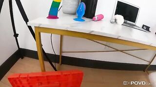 Camgirl Keira Heart spreads her legs for a lucky guy in immersive POV