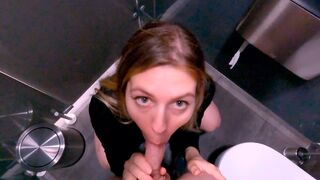 Unlucky shoplifter got fucked in the mall toilet
