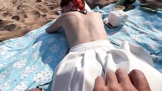 A couple enjoys sex on the beach, inspired by spontaneous outdoor encounters