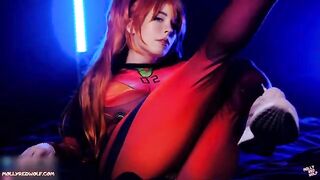 Redhead Asuka from Evangelion gets her pussy filled with cum