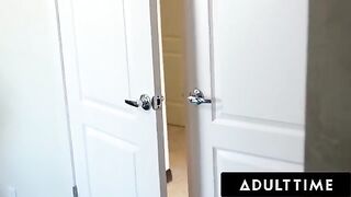 The voyeuristic MILF Alexis Fawx scissored her teen neighbor Carter Cruise
