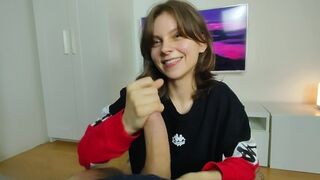 Messy facials with cute amateur slut hiyouth, featuring intense cumplay action