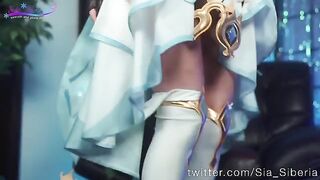 Sexual experimentation and exploration with a huge dildo in this steamy Genshin scene