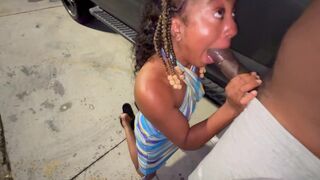 Married woman gets banged in the parking lot for cock