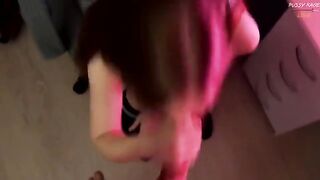 A cute chick was seducing her roommate through her shoes and skirt