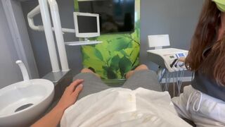 Girl came to the dentist for a check-up, but things got steamy