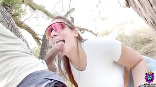 The girl was in a tough spot and had to get intimate to fix her bike