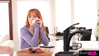 Redhead stepsister Madi Collins gets her pussy filled with cum