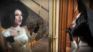 A sexy cosplay of Lady Dimitrescu from Resident Evil Village gets wild