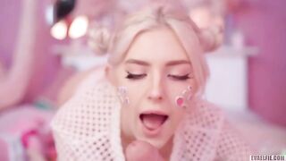 All cute girls love when hot cum is thrown on their faces