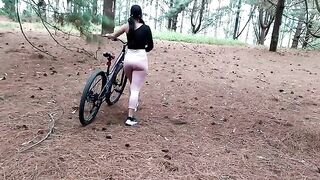 A bike ride ended in hot sex with a forest friend
