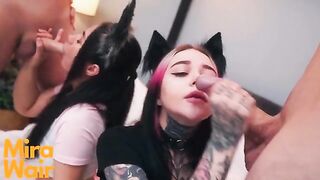 Two Kittys Get Cum In Ass Anna Batman - HD Anal Sex