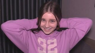 The narrow pussy of a young beauty is being stretched