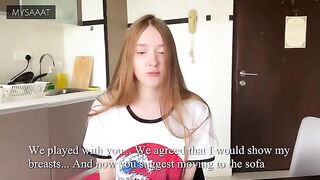 The step sister lost at chess and got a double load
