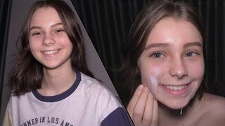 Submissive 18 yo is used as a cum dump by her boyfriend