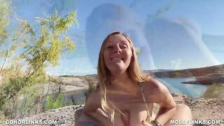 Horny Hiking Couple Molly Pills gets fucked outdoors
