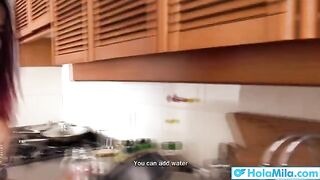 Hot Latina stepmom Mila Garcia cheats on her husband with a younger guy