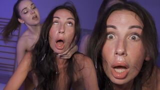 Submissive bimbo teen gets her brains and cervix pounded hard by two hotties