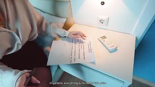 The stupid girl didn’t read the lease and paid with her pussy