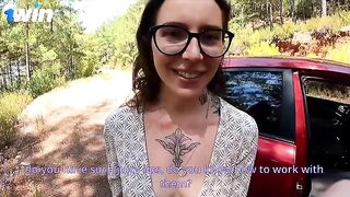 He fixed his car and fucked a hot girl with a tattoo in the ass