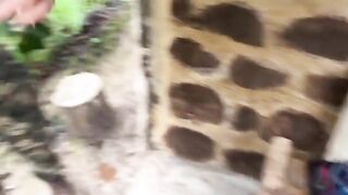 Girl and her boyfriend got caught fucking in the jungle