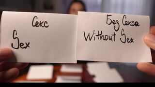 Cute couple plays a random sex game, showcasing gentle passion