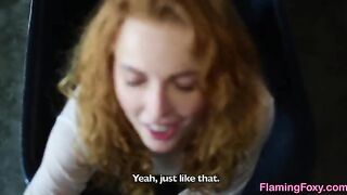 Redhead stepsister gets fucked after a photoshoot session
