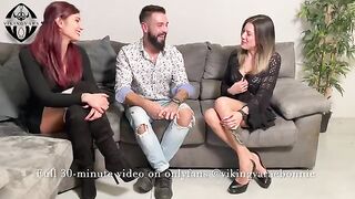 Our vicina di casa has seen us, and now she's coming for a threesome!