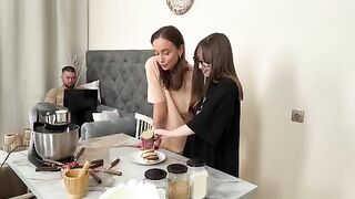 Cooking syrniki turned a Russian into a threesome lover